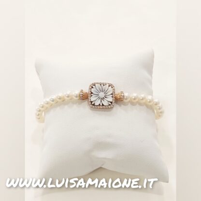 Bracciale Perle Coltivate Cammeo Fiore