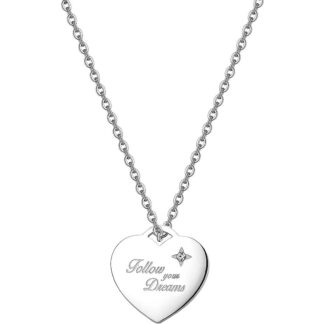 collana cuore incisione follow your dreams dream