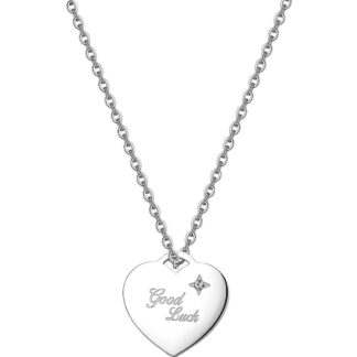 collana cuore incisione good luck