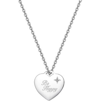 collana cuore incisione be happy happiness