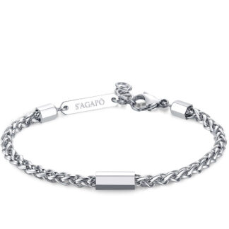 bracciale uomo catena spiga rotonda
