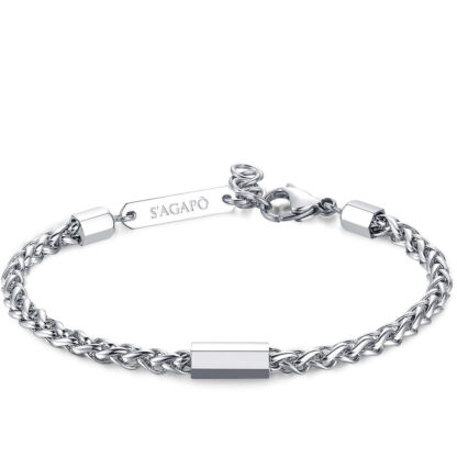 bracciale uomo catena spiga rotonda