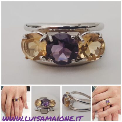 Anello fascia pietre Trilogy
