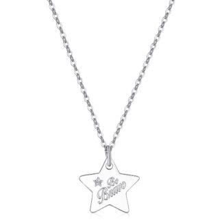 collana con ciondolo stella incisione be brave
