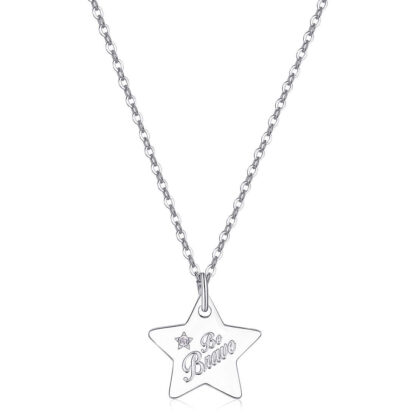collana con ciondolo stella incisione be brave