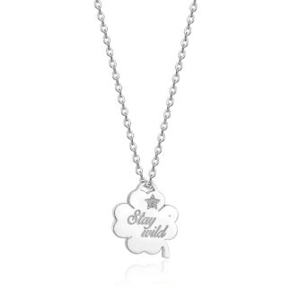 collana quadriforglio incisione stay wild