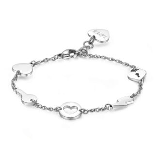 bracciale Acciaio simboli Cuore Chiave e Saetta