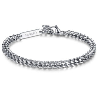 bracciale uomo catena spiga quadrata sagapò