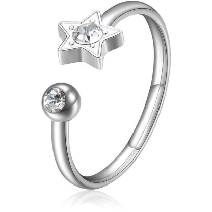 anello sagapo forma stellina brillantato
