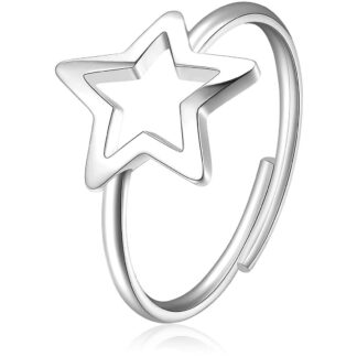 anello acciaio sagapo forma stellina