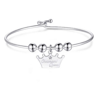 bracciale acciaio pendente queen