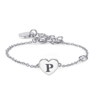 bracciale pendente lettera P