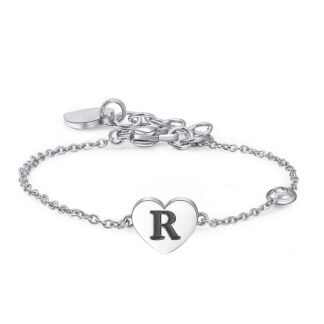 bracciale con pendente lettera R