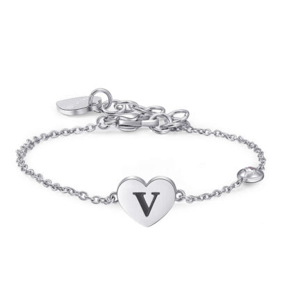 bracciale pendente lettera V