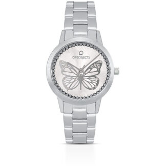 orologio tondo farfalla natural