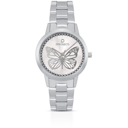 orologio tondo farfalla natural