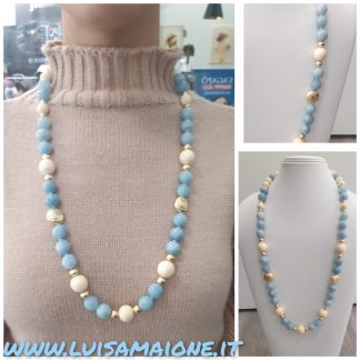 Collana Angelite blu ghiaccio