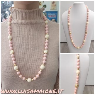 Collana artigianale madreperla avoriolina