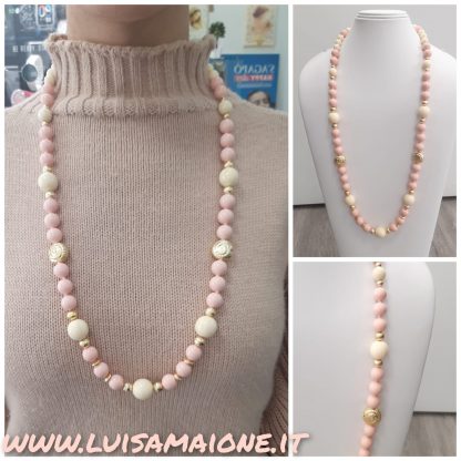 Collana artigianale madreperla avoriolina