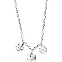 collana fortuna elefante quadrifoglio medaglia