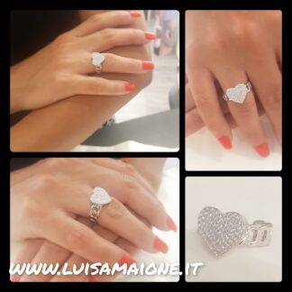 Anello fascia grumetta con cuore