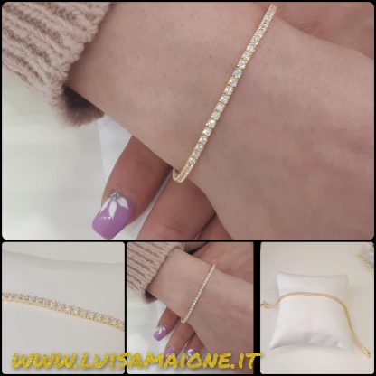 Bracciale Tennis dorato