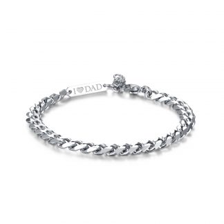 Bracciale catena grumetta con incisione