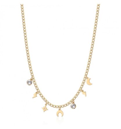Collana Sagapo dorata zirconi
