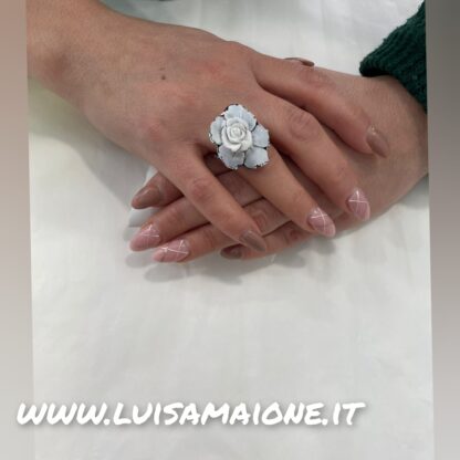 anello cammeo con rosa - immagine 3