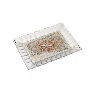 Vassoio in Cristallo con Fiore della Vita – ACCA Argento 925