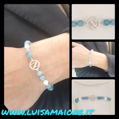 Bracciale Agata azzurra Napoli
