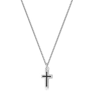 collana uomo croce smalto