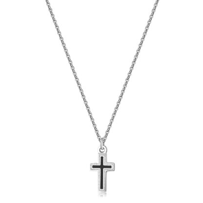 collana uomo croce smalto