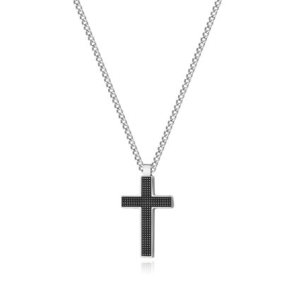 collana Proud acciaio croce smalto