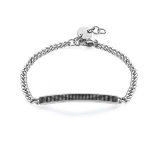 bracciale uomo centrale inciso smalto
