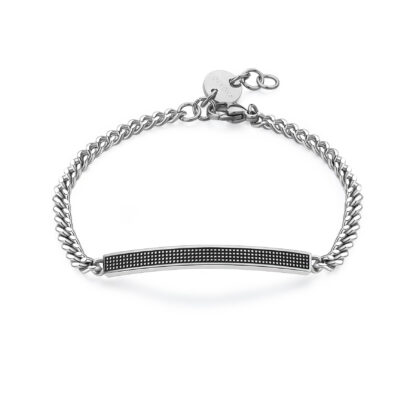 bracciale uomo centrale inciso smalto