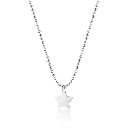 Collana smile in acciaio con stella