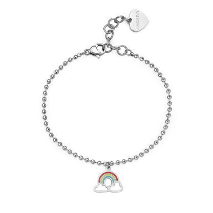 Bracciale a sfere pendente arcobaleno