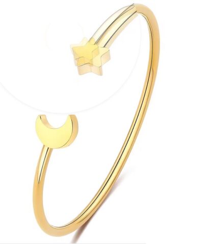 Bracciale acciaio dorato luna