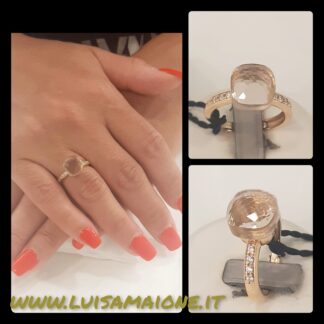 Anello argento pietra nude classic