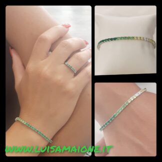 Bracciale Tennis Fashion verde