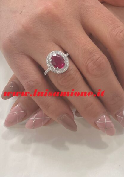 Anello Rubino "Incantato" in Argento 925 - immagine 2