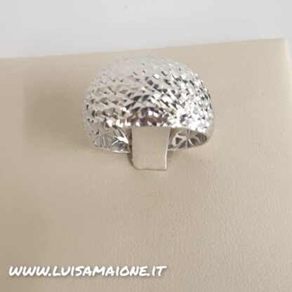 Anello Fascia Bombata Oro Bianco 18 kt - immagine 3