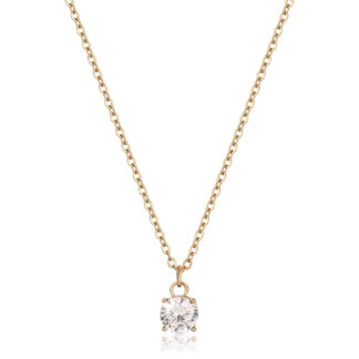 Collana dorata Girocollo DAZZLY con Pendente Cubic Zirconia