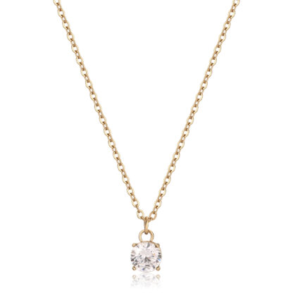 Collana dorata Girocollo DAZZLY con Pendente Cubic Zirconia