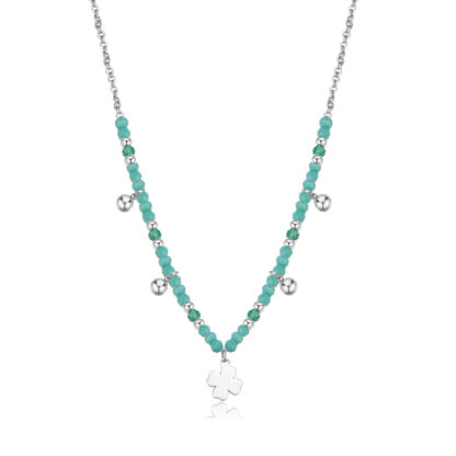Collana Girocollo GLINT con Pendente Quadrifoglio