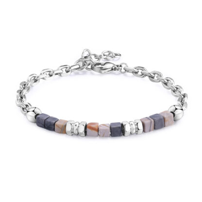 Bracciale Riot in Acciaio con Occhio di Falco