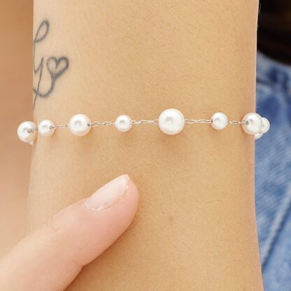 Bracciale Wisdom in Acciaio con Perle - immagine 3