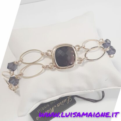 Bracciale Ametista Acciaio Dorato - Eleganza e Stile
