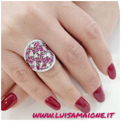 Anello Fascia Zirconi e Rubini – Luisa Maione Selection - immagine 5